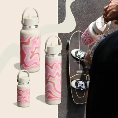 Bình giữ nhiệt Hydro Flask (Limited Edition) 24 OZ (710ml) Wide Flex Straw Cap Callie Pink – LE26-W24