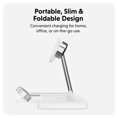 BỘ SẠC KHÔNG DÂY HYPERJUICE NEXT Qi2 MAGNETIC CHARGING STAND 4-IN-1 PORTABLE & TRAVEL ( ĐI KÈM ADAPTER SẠC 45W) – HJ3004WHGL