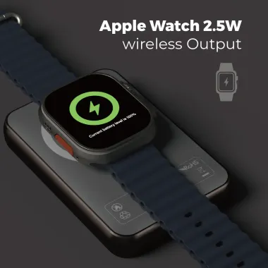 Pin dự phòng quyền lực POWERCUBE by MIPOW (USA) 3-in-1 Ultra-Slim MagSafe (10000mAh) – Chứng chỉ CCC (Tương thích Apple Watch/Airpods) – MX10
