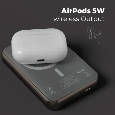 Pin dự phòng quyền lực POWERCUBE by MIPOW (USA) 3-in-1 Ultra-Slim MagSafe (10000mAh) – Chứng chỉ CCC (Tương thích Apple Watch/Airpods) – MX10