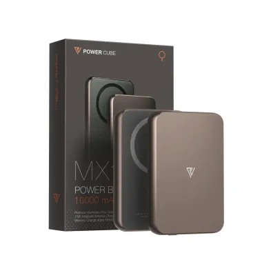 Pin dự phòng quyền lực POWERCUBE by MIPOW (USA) 3-in-1 Ultra-Slim MagSafe (10000mAh) – Chứng chỉ CCC (Tương thích Apple Watch/Airpods) – MX10