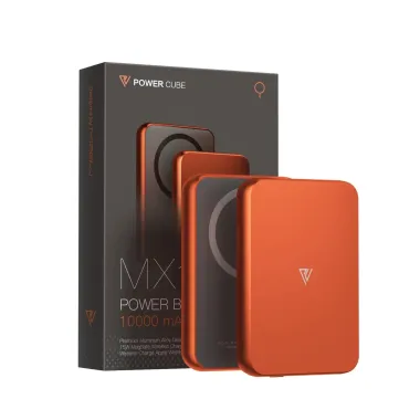 Pin dự phòng quyền lực POWERCUBE by MIPOW (USA) 3-in-1 Ultra-Slim MagSafe (10000mAh) – Chứng chỉ CCC (Tương thích Apple Watch/Airpods) – MX10