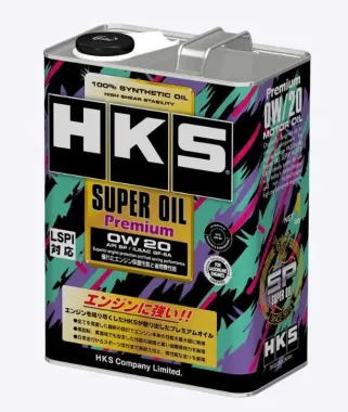HKS SUPER OIL PREMIUM SP 0W20, Fully Synthetic Group III, Can 4 Lít
