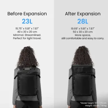 Balo TOMTOC (USA) Navigator-T69 Travel Backpack 28L Black – T69