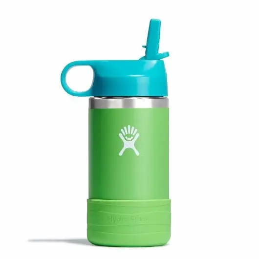 BÌNH NƯỚC GIỮ NHIỆT DÀNH CHO TRẺ HYDRO FLASK KIDS WIDE MOUTH STRAW CAP AND BOOT ANEMONE 12 OZ – W12CSWBB