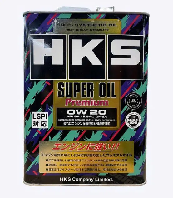 HKS SUPER OIL PREMIUM SP 0W20, Fully Synthetic Group III, Can 4 Lít
