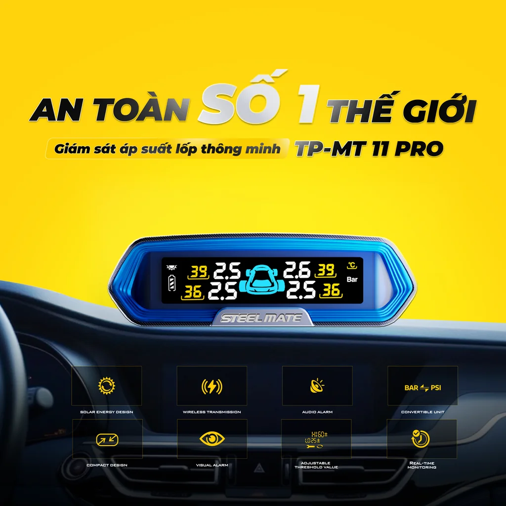Cảm biến áp suất lốp Steelmate TP-MT11Pro